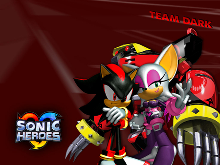 Sonic Heroes: Team Dark - rouge, omega, dark, shadow