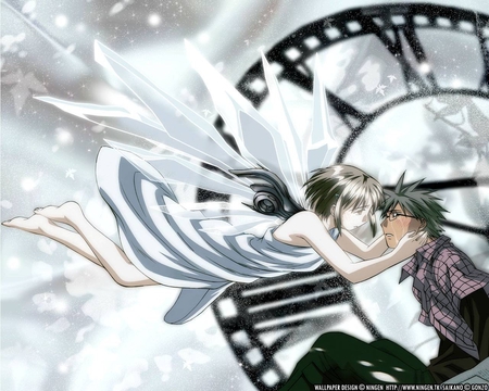 Last Goodbye - women, anime, angel, couple, love