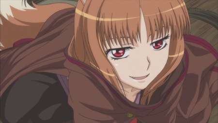 Holo ~ Cheeky Smile - women, smile, anime, spice and wolf, holo