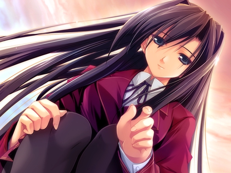 Huizhong - anime, female, girl, school