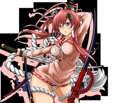 Ninja Arts - ninja, anime, warrior, rope, hot, katana, girl