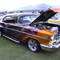 Chevrolet 1957 at the Radium Hot Springs car show 76 