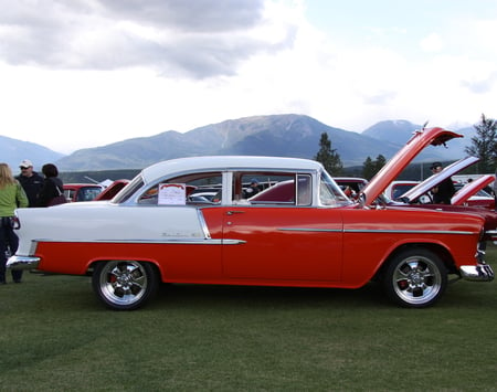 Chevrolet 1955 belair in Radium Hot Springs car show 80 