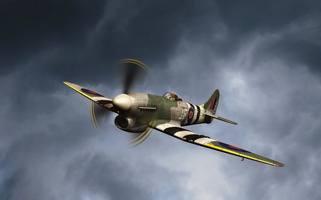 Hawker Typhoon - typhoon, england, ww2, wwii, hawker, plane, english