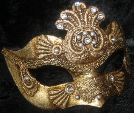 Gold And Pearls - fancy, gold, mask, pearls