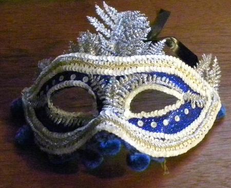 Blue Mask - color, silver, mask, blue