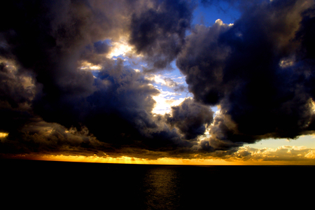 Dark Clouds - sky, ocean, lake, clouds, rain, thunder, storm