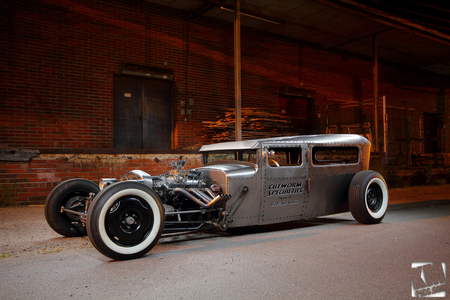 HOME MADE HOT ROD - car, hot rod, gray, home made