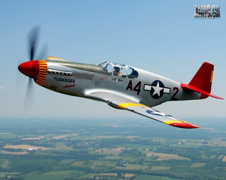 North American P51 Mustang - fighter, mustang, war, p51, north, american, usaf, world, ww2