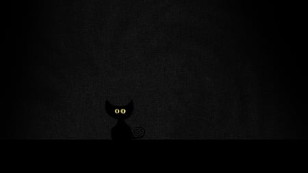 Black Cat - abstract, eyes, cool, dark, cat, black, awesome, nice, art