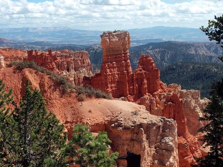 Platform - rock, sky, platform, canyon