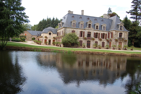 old mansion - lake, house, old, castle