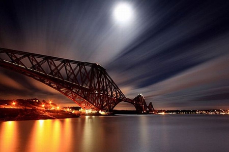 Bridge at Night - at night, picture, bridge, beautiful