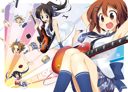 K-On - anime, ritsu tainaka, yui hirasawa, k-on, music, girl band, azusa nakano, tsumugi kotobuki, mio akiyama