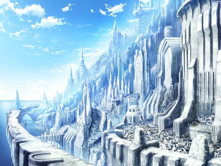 Landscape - landscape, city, anime, future