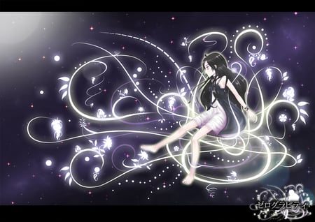 Magic - anime, girl, light, magic