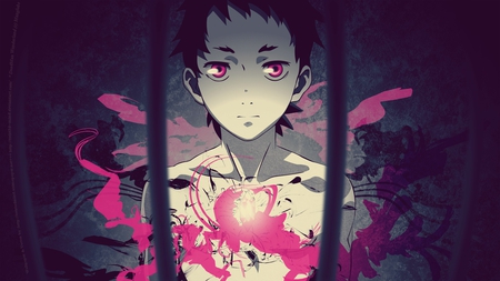 Ganta - red eyes, male, deadman wonderland, anime, imprisoned, ganta