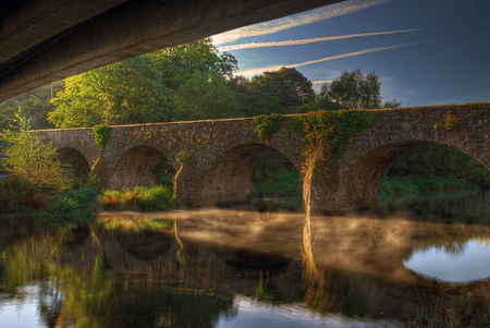 Reflection - sky, trees, popular, reflection, clouds, architecture, water, bridges