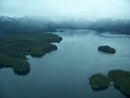 Silent Splendor - mountains, lake, forest, alaska