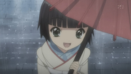 Yune in the Rain - girls, women, pretty, rain, umbrella, anime, cute