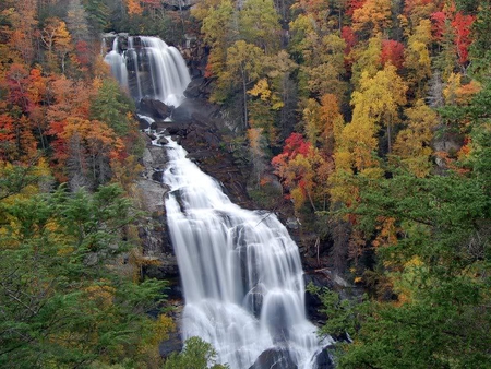 Waterfalls - fall, trees, water, colored