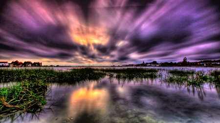 Moody Mauve Morning - sky, purple, dark, beautiful, clouds, bold