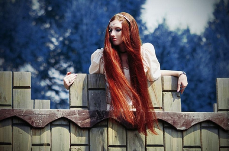 rapunzel - rapunzel, female, red, girl, long, beauty, lovely, hair