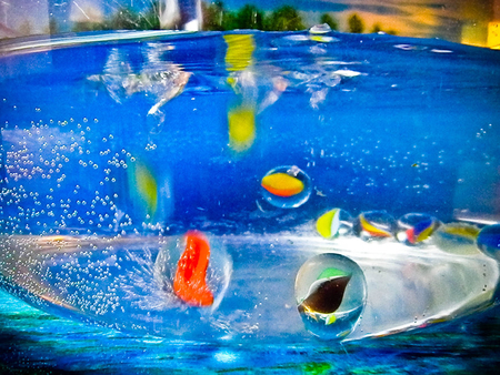 pula bada - marbles, water, colorful, blue