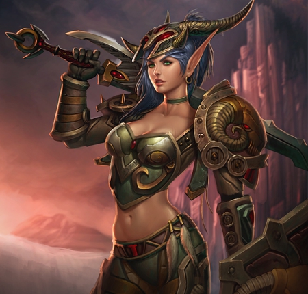 Warrior Elf - elf, bangin, sexy chick, warrior