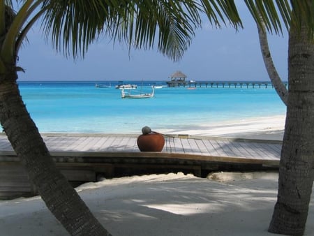 Beautiful View - beach, sand, white, ocean