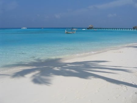 Pier - beach, sand, pier, ocean