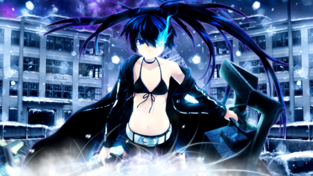 To My Friend Tsu :D - women, black rock shooter, black, anime, warrior, rock