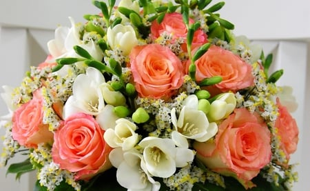 Beautiful bouquet - roses, beauty, beautiful, flowers, bouquet, wonderful