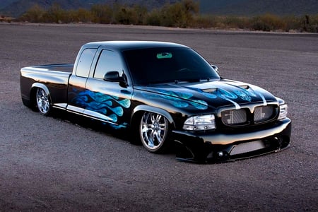 Unfadeable - lowered, truck, black, blue