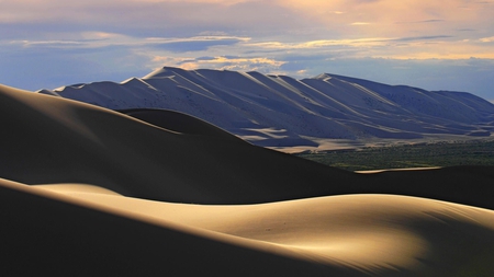 Gobi-Desert-Mongolia - clouds, nature, desert, scenery, view, sand, sky