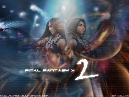 Lenne & Yuna - singing, video game, final fantasy, women