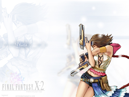 Yuna - final fantasy, gunner, women, yuna