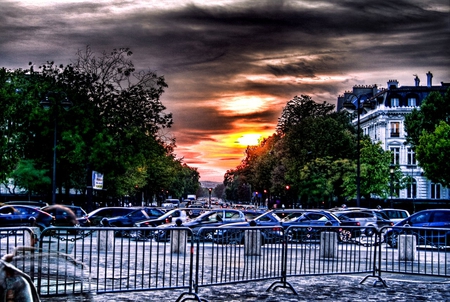 CITY LIFE - traffic, city, sunset, buildings, hdr