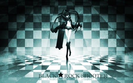 Black Rock Shooter - star, female, anime, black, black rock shooter