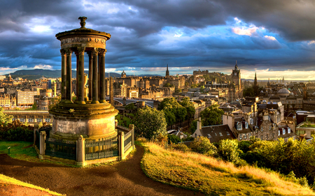 Beautiful Calton Hill - hill, beautiful, nice, beauty, city, calton, sky