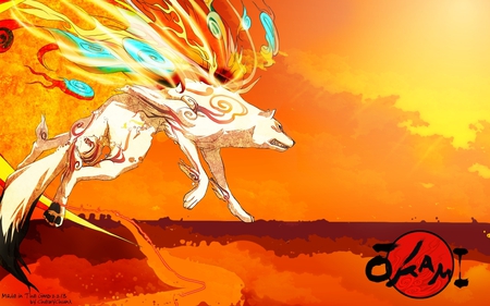 Okami - okami amaterasu, solar flare, okami, sun god