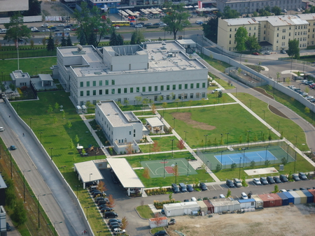 US ambasy in Sarajevo - architecture, modern, sarajevo, united states