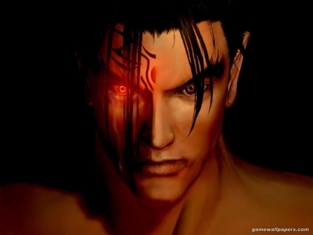 Jin Kazama - brown eyes, game, tekken, dark, red eyes, male, kazama jin, jin, devil jin, games, video games, video game, jin kazama