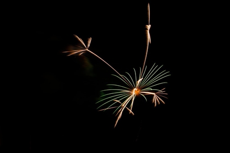 Beauty on the sky - beauty, sky, abstract, popular, black, fireworks