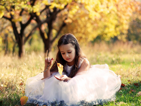 Gold autumn - autumn, photography, girl, cute, adorable, love, sweet