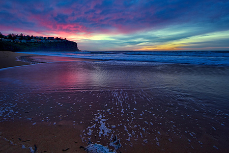 Purple Sky - water, purple, beach, sky