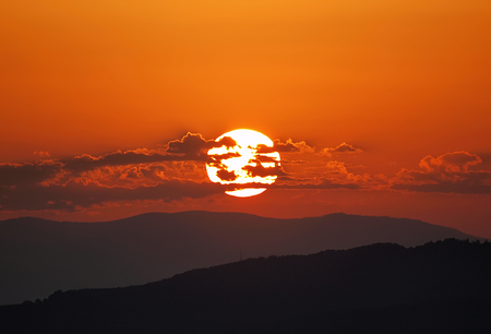 sunset_in_vosges_mountains - nature, mountain, clouds, sun, sunset