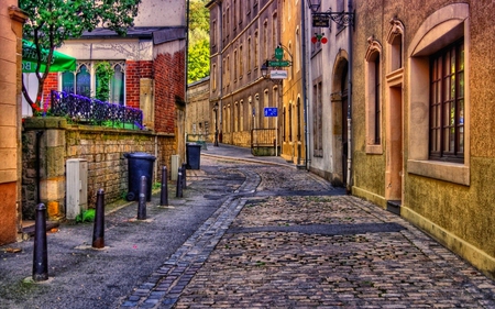 City Street - colorful, street, city, houses