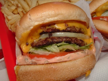 Cheesy Cheeseburger - burger, delicious, food, cheeseburger, hamburger, cheese