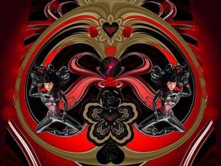 Dark Desires - eye candy, collage, 3d, fractal, abstract